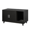 MAYEERTY 33*19" Modern Hidden Cat Cabinet with Scratch Pad - Living Room, Black - 4 of 4