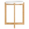 vidaXL Coffee Table White 16.1 in.x16.1 in.x19.1 in. Engineered Wood&Solid Wood Pine - 4 of 4