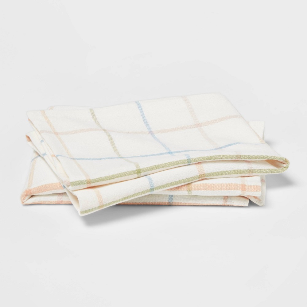 2pk Cotton Plaid Napkins - Threshold