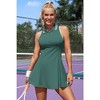 Attraco Women's Tennis Dress Tennis Golf Dresses with Built in Shorts and Pockets Polo Collar Zipper Athletic Dresses - 3 of 4
