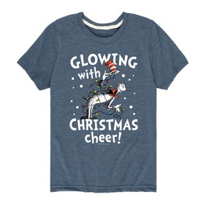 Boys' - The Cat in the Hat - Glowing Christmas Cheer Short Sleeve Graphic T-Shirt - 1 of 4