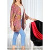 LA LEELA Women's Holiday Swimwear Coverups Summer Plus Size Open Front Holiday Beachwear Vacation Mini Bathing Suit Duster Cardigan - 2 of 4