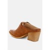 Holler Carved Buckle Statement Mules - 3 of 4