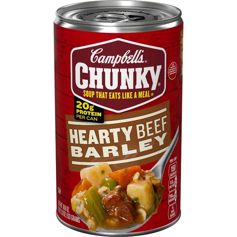 Campbell&#39;s Chunky Hearty Beef Barley Soup - 18.8oz, 1 of 16