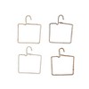 Storied Home (Set of 4) Aluminum and Natural Fiber Wrapped Hanger Natural Wall Art Set - 4 of 4