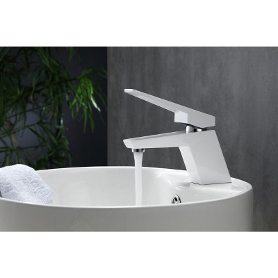 KubeBath Aqua Arcco Single Lever Modern Bathroom Vanity Faucet - Chrome