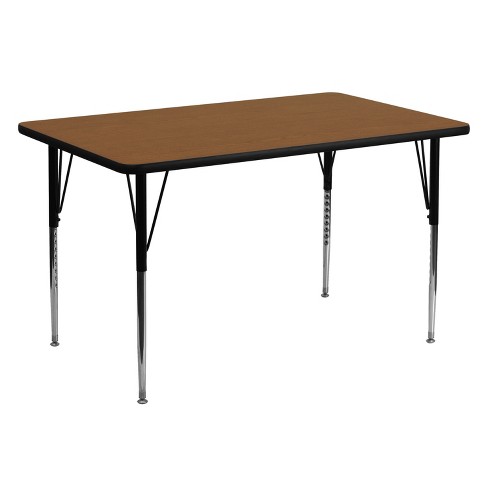 Flash Furniture 30''W x 60''L Rectangular HP Laminate Activity Table - Standard Height Adjustable Legs - image 1 of 2