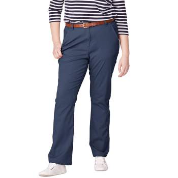 Ellos Women's Plus Size Modern Stretch Chino Pants, 12 - Navy : Target