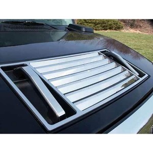 QAA is Compatible with 2003-2009 Hummer H2 10 Piece Stainless Hood Accent Package, Hood Vent Cover, Lever and Handle HV43006 - 1 of 4
