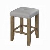 Grey and Oak Counter Height Stools (Set of 2) - 4 of 4
