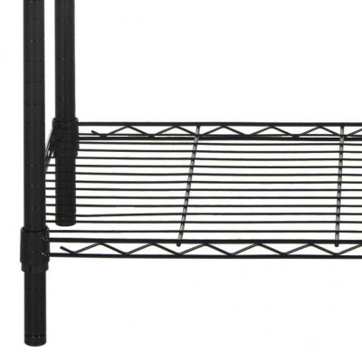 Alpha Black Adjustable 5-Tier Wire Shelving Rack