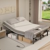 Electric Ergonomic Adjustable Bed Frame Queen Size, Independent Head and Foot Incline, Wired Remote Control with Quiet Motor,Black - 2 of 4