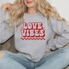 Simply Sage Market Women's Graphic Sweatshirt Love Vibes Checkered - 2 of 4