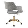 Okak Modern Office Chair with Golden Metal Base, 360 Swivel Chair with Adjustable Height, Criss Cross Chair for Office, Home - 3 of 4
