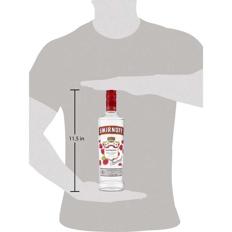 Smirnoff Raspberry Flavored Vodka - 750ml Bottle, 4 of 6