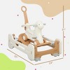 5 in 1 Kids Rocking Horse with Detachable Base, Safety Guardrails, Footrests, Push Handle for Ages 1-6 - 3 of 4