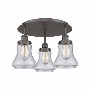 Bellmont - 3 Light Flush Mount In Art Deco Style-9.75 Inches Tall and 17.75 Inches Wide - 1 of 1