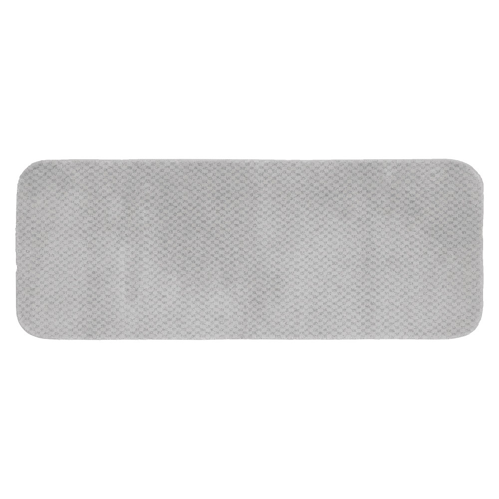  Cabernet Nylon Washable Bath Runner Platinum Gray