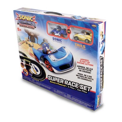 NKOK Sonic The Hedgehog All Stars Racing Transformed RC Slot Car Set Race Set