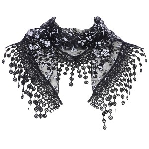 INSPIRE CHIC Lace Mantilla Tulle Triangle Head Covering Church Veil Scarves 1Pc - 1 of 4
