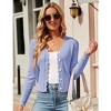 Coolmee Women's Cropped Cardigan Knit ShrugsTops V Neck Button Down Sweaters - 3 of 4