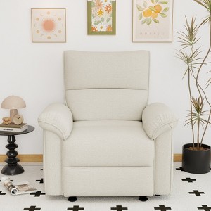 GDFStudio Hyacinth Modern Rubberwood Upholstered Zero Wall Power Recliner with Charging Ports - 1 of 4