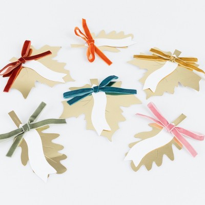 Meri Meri Gold Leaf Bow Place Cards (Pack of 6)