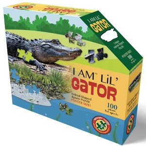 Madd Capp Puzzles: I AM Lil' Gator - 100 Pieces - Animal Shaped Jigsaw Puzzle - 1 of 4