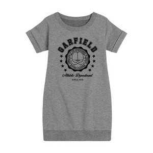 - Garfield - Varsity Seal Graphic Short Sleeve Fleece Dress - 1 of 4
