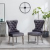 Ridstar Set of 2 Contemporary Accent Chair, Armless Chair For Living Room-Gray - 3 of 4