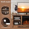 Tangkula Fireplace TV Stand for 65" Flat Screen TV w/ 18" Electric Fireplace Heater - 4 of 4