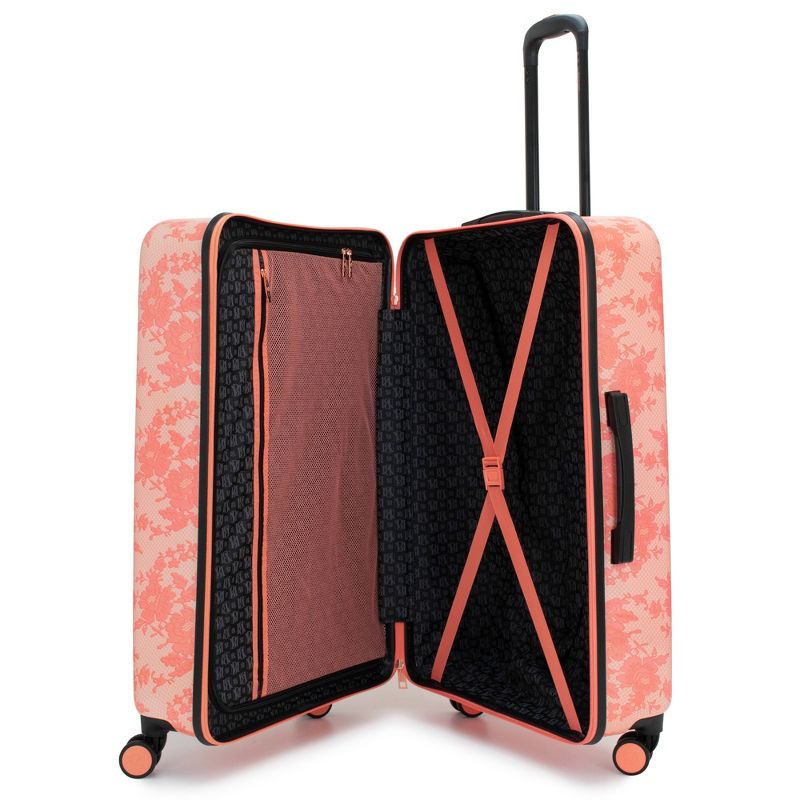 Badgley Mischka Pink Lace Expandable Hardside Checked 3pc Luggage Set - pink, 2 of 6