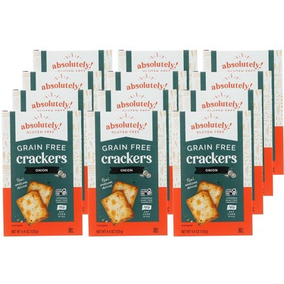 Absolutely Gluten Free Onion Crackers - Case of 12/4.4 oz