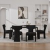 Racxily Set of 4 Chenille Dining Chairs, Modern Armless Design with Rubberwood Legs for Dining & Cafe - 4 of 4
