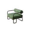 Modern Accent Chair, Upholstered Comfy Reading Chair With Backrest, Single Sofa Chair, Metal Sofa Armchair for Living Room Bedroom Balcony - 4 of 4