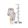 Guili Sterling Silver Stud Earrings with Colored and White Cubic Zirconia, a Playful Yet Elegant Design for a Soft and Feminine Statement Look - 2 of 3