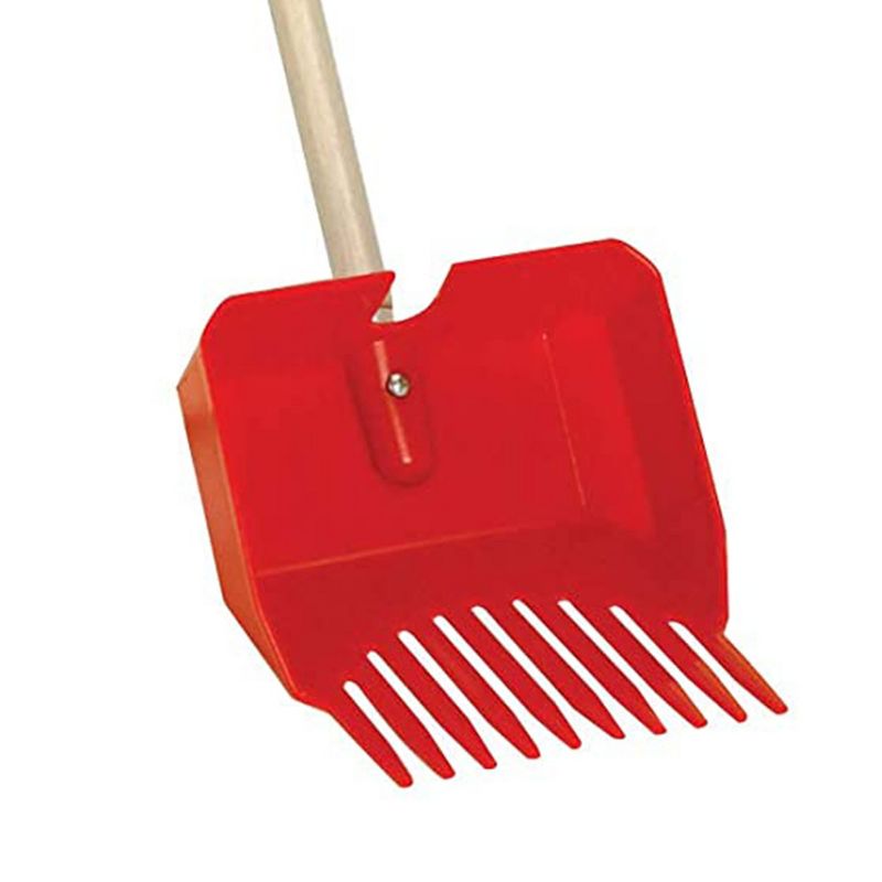 Little Giant Easy Scoop Pet Lodge Outdoor Pooper Scooper for Dog or Puppy Waste Removal with Durable Wooden Handle and Basket, Red, 2 of 6