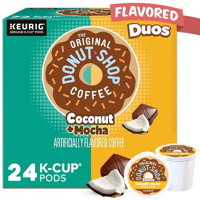The Original Donut Shop Duos Coconut + Mocha Keurig Single-Serve K-Cup Coffee Pods, Medium Roast Coffee - 24ct