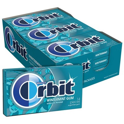 Orbit Wintermint Sugar Free Chewing Gum, 12 Packs Of 14-Pieces (168 Total Pieces)