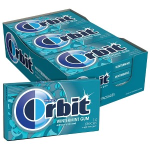 Orbit Wintermint Sugar Free Chewing Gum, 12 Packs Of 14-Pieces (168 Total Pieces) - 1 of 4