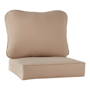 2-Piece Deep Seat Outdoor Cushion Set - 1 of 4