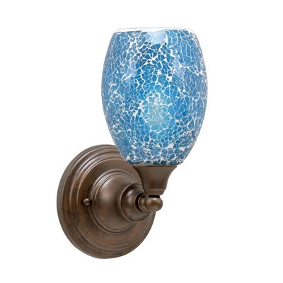 Toltec Lighting Any 1 - Light Sconce in  Bronze with 5" Turquoise Fusion Shade