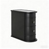 Gulches Wood End Table (Black) 2-Drawer Narrow Side Table, No Assembly Required Slim Chair Side Table with Finished Back - 2 of 3