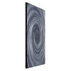Laney Swirl Circle Brushed Aluminum Abstract Panel Silver - StyleCraft: Contemporary Vertical Wall Art, No Battery Required - 2 of 4