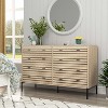 Hommoo 8 Drawer Double Dresser for Bedroom Natural - 4 of 4