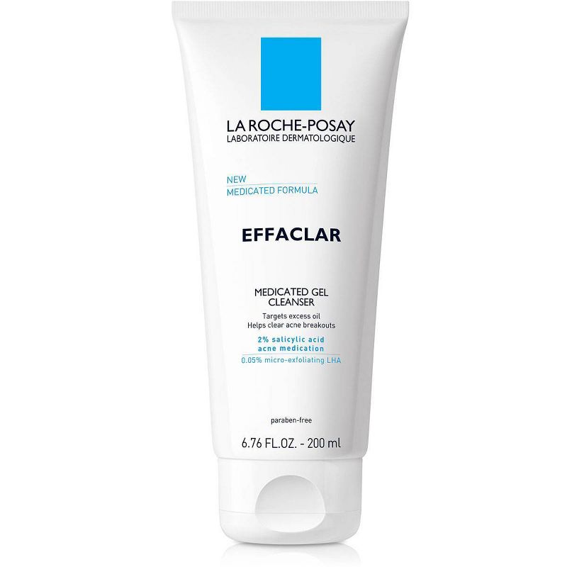 La Roche Posay Effaclar Acne Face Cleanser, Medicated Gel Face Cleanser with Salicylic Acid for Acne Prone Skin - Unscented - 6.76 fl oz, 1 of 12