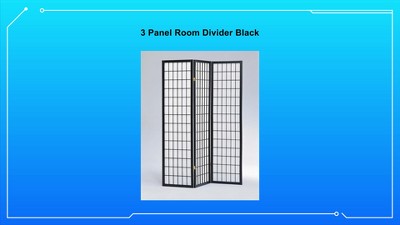 Natural Wood Shoji 3-Panel Folding Room Divider