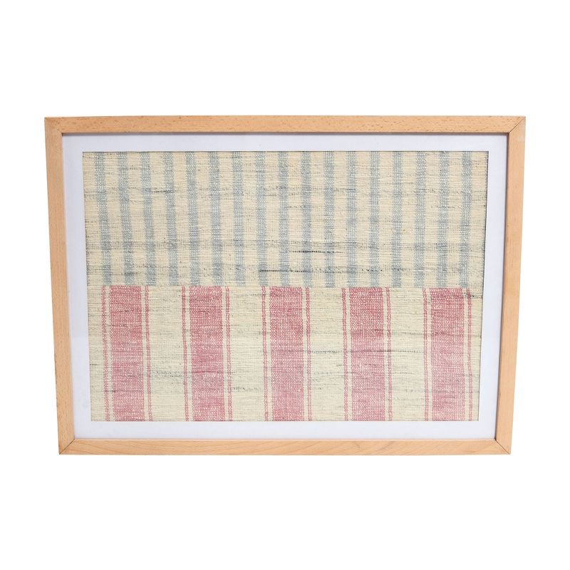 Storied Home Boho Handwoven Cotton Wall Art with Wood Frame and Plastic Cover, 4 of 8