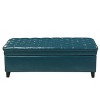 CAVINAS 50" Storage Ottoman, Modern Upholstered Shoe Bench with Button Tufted Cushion for Living Room, Bedroom, Entryway - 3 of 4