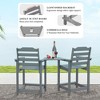 Decksplore 2-Pack HDPE Tall Back Chairs with Connecting Tray & Patio Footrest All-Weather Outdoor Use - 4 of 4